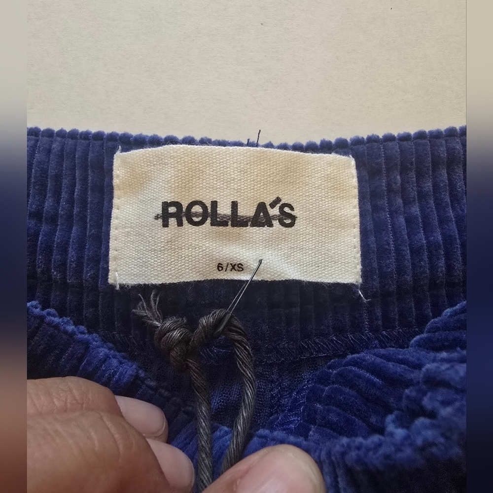 Rolla's Francoise Corduroy Pants In Electric Blue Size 6 - Picture 6 of 14